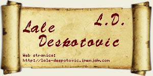 Lale Despotović vizit kartica